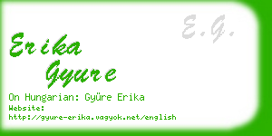 erika gyure business card