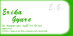 erika gyure business card